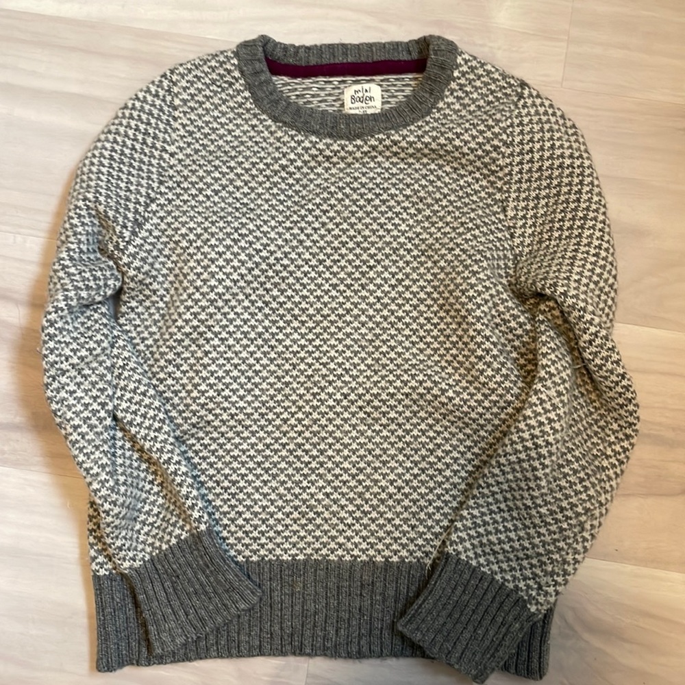 Mini Boden 7-8 grey sweater